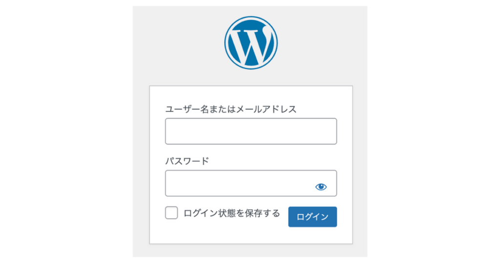 WordPressログイン画面