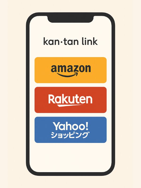 かんたんリンクがスマホで正しく表示されたときの参考イメージ(ボタンが横並びの状態)